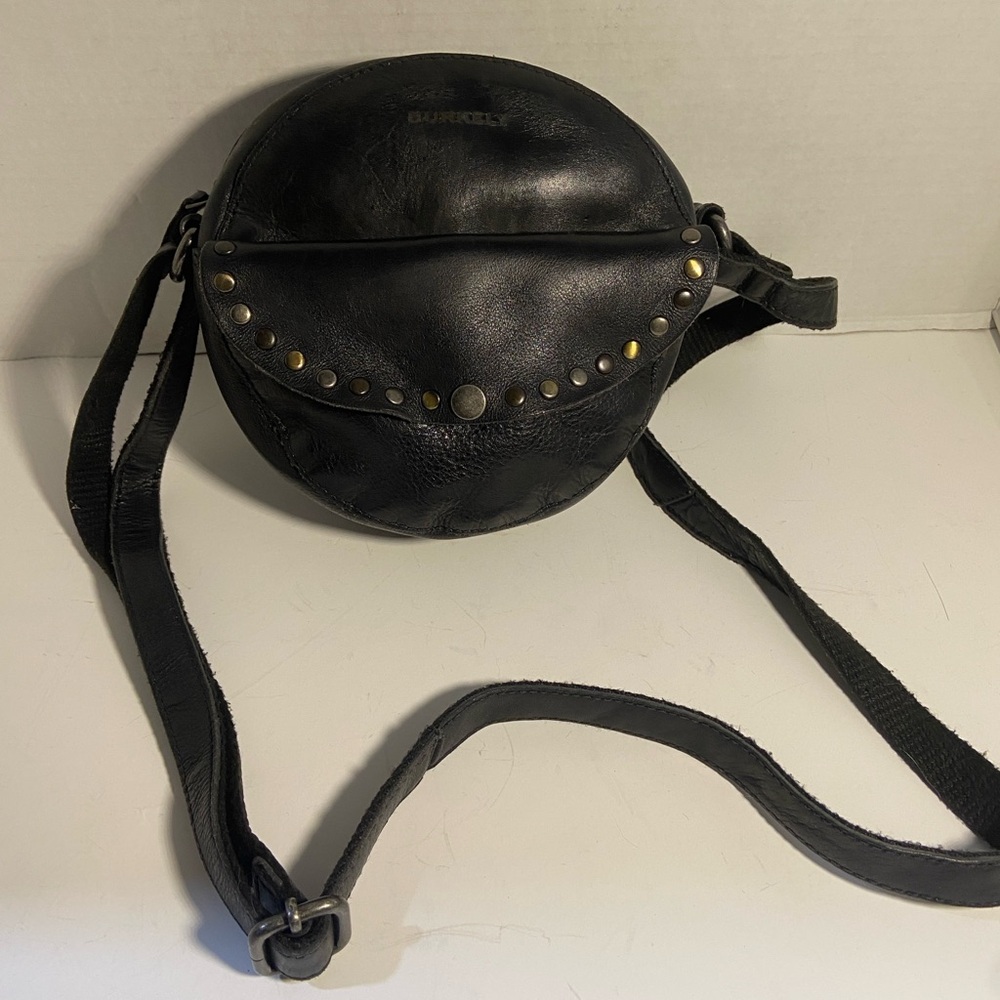 Berkeley Black Leather Studded Crossbody Bag